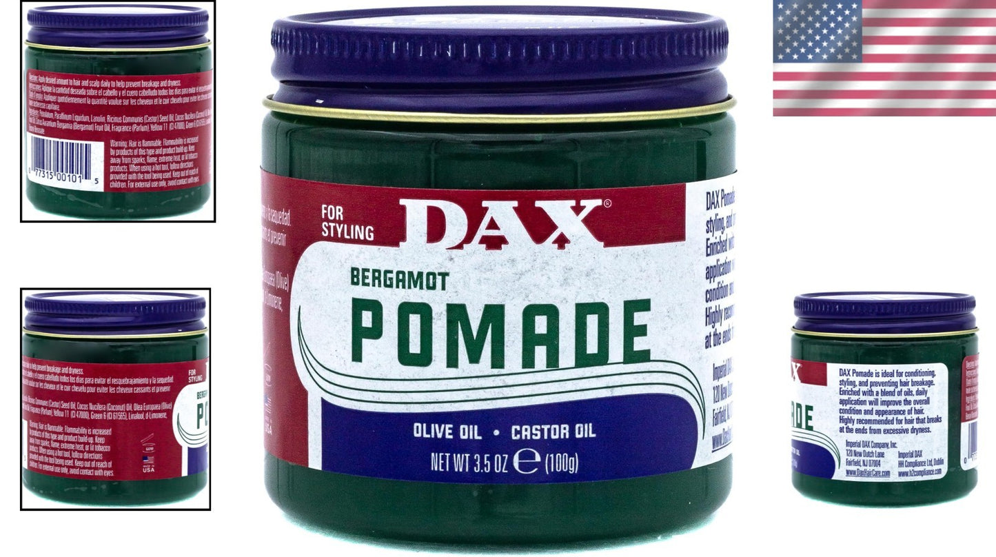 Bergamot Scented Hair Pomade for Frizz Control & Moisture - 3.5 oz