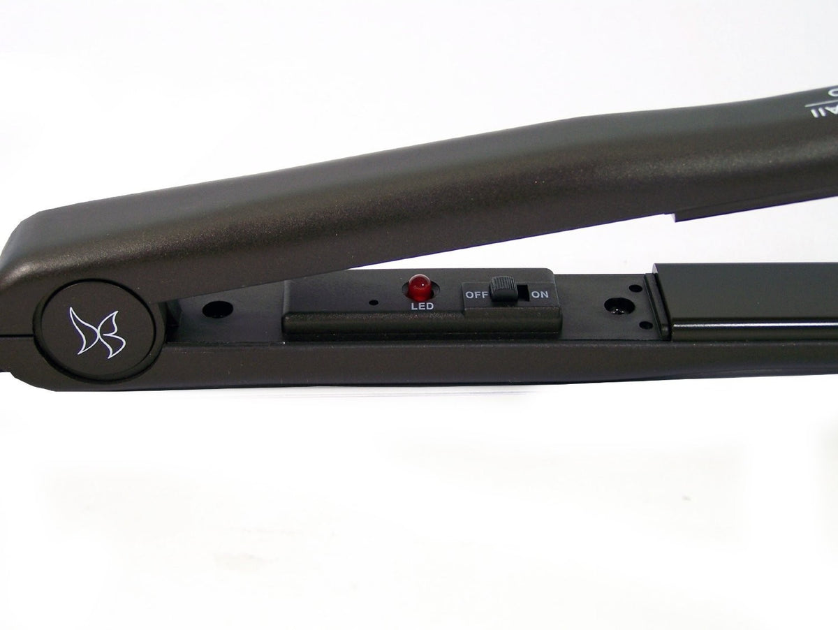 1-Inch Ceramic Tourmaline Flat Iron for Hair Styling - Professional Salon Tool