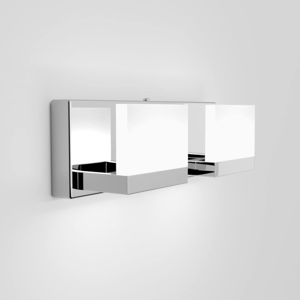 Modern Chrome LED Vanity Light 2-Light Wall Fixture for Bathroom