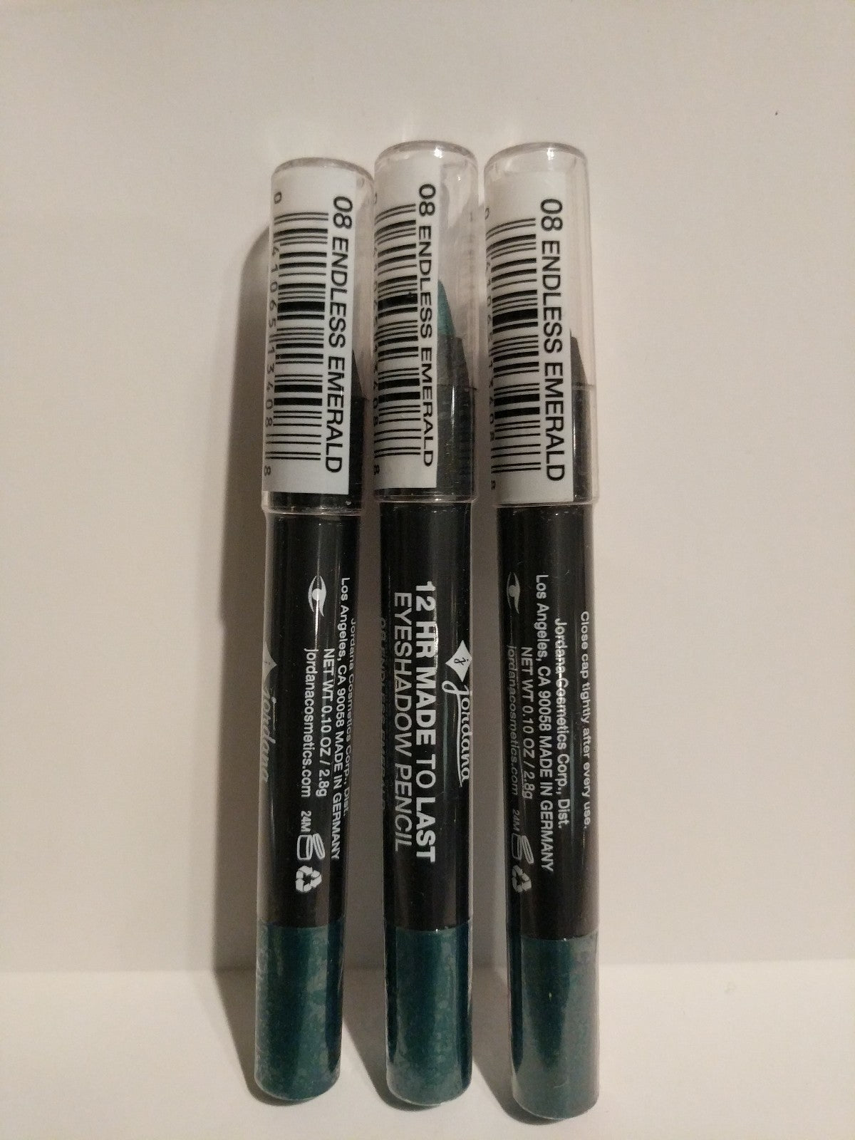 Jordana 12 Hr Eye Shadow Pencil Endless Emerald Set of 3