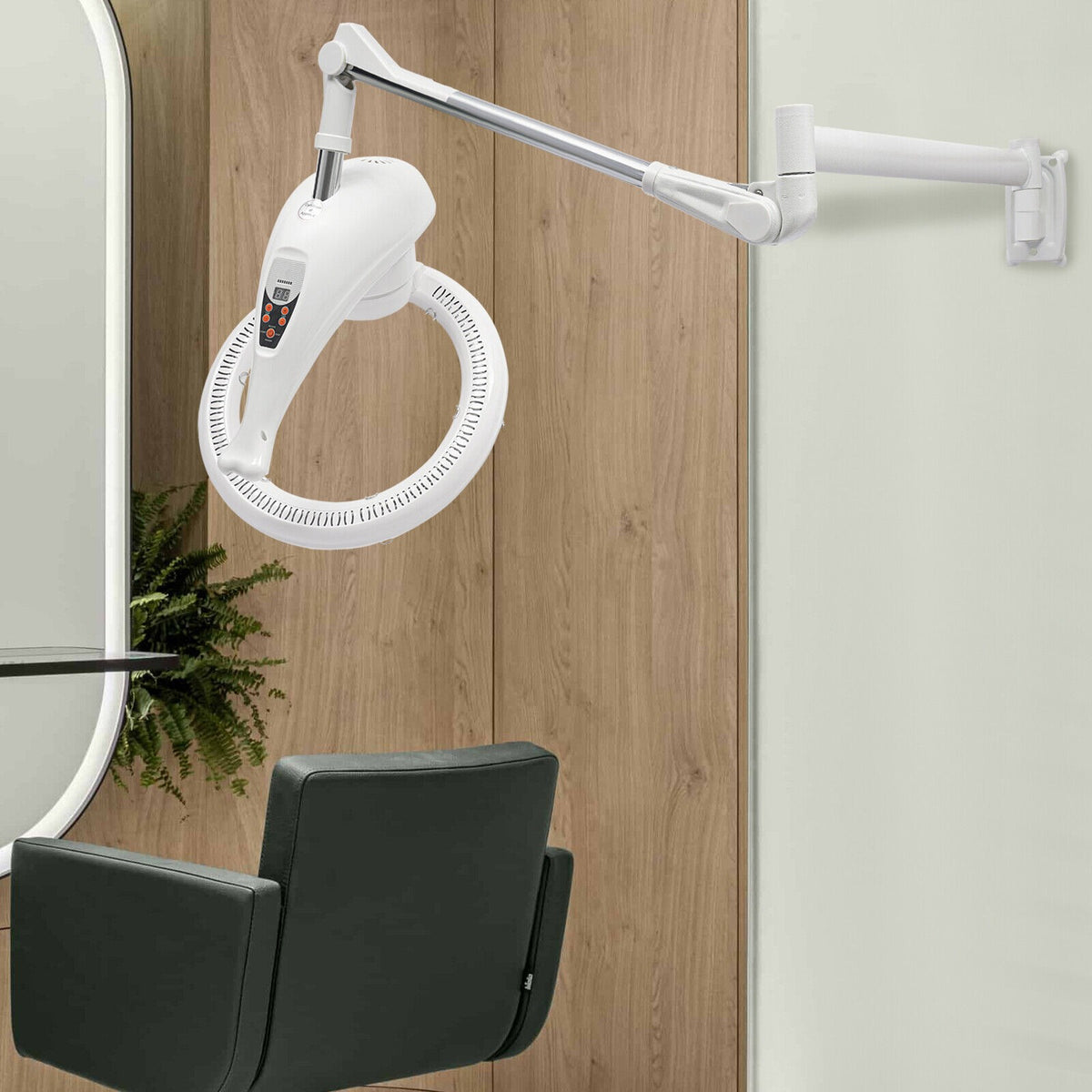 Wall-Mount 360° Rotating Hair Dryer for Salon Hair Treatments