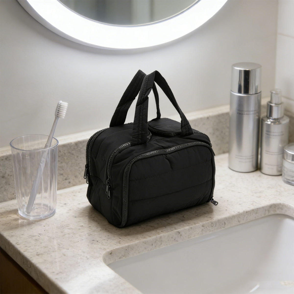 Women Waterproof Makeup & Toiletry Travel Organizer Bag