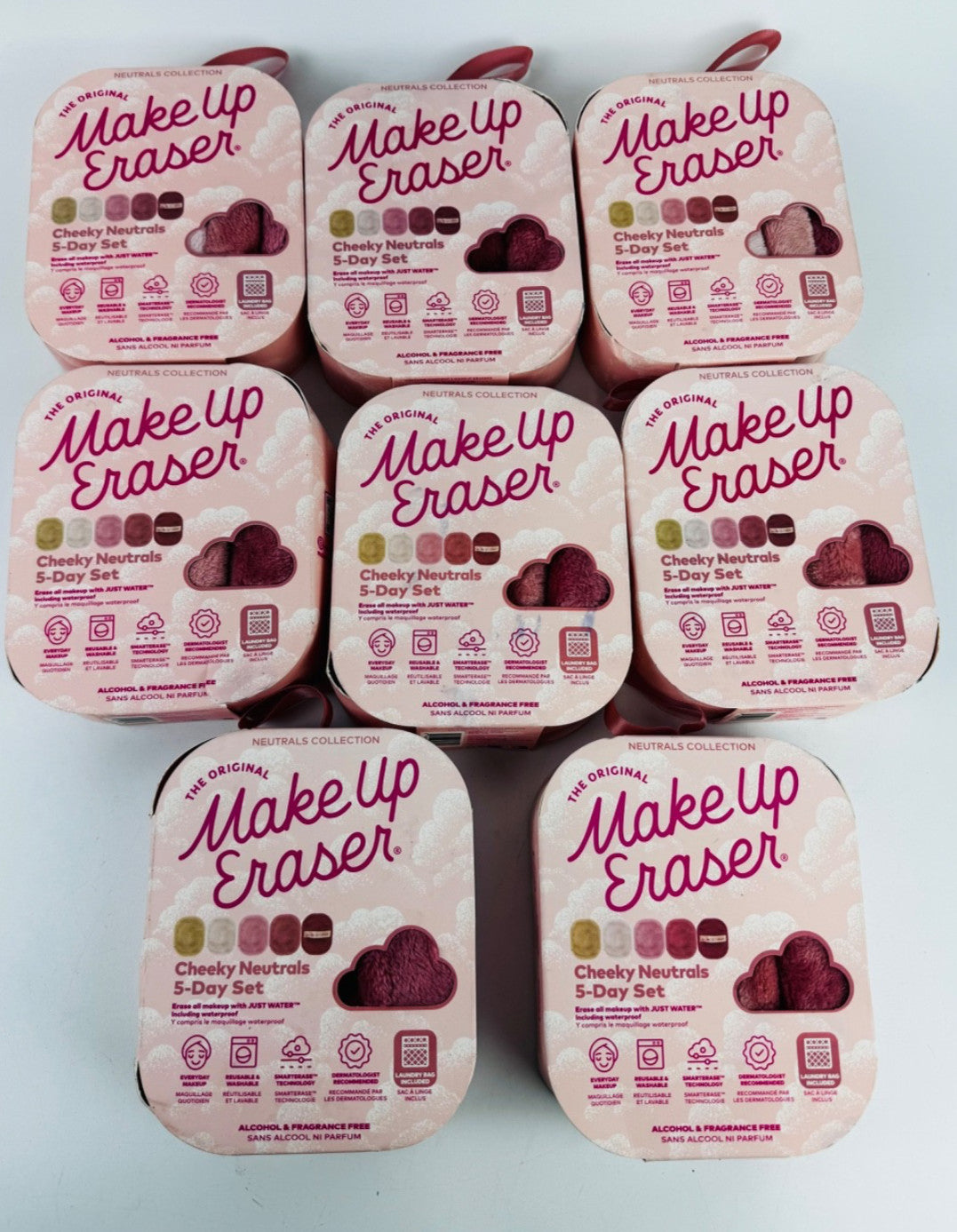 Makeup Eraser Bundle of 8 Cheeky Neutrals 5-Day Reusable Makeup Remover Cloths