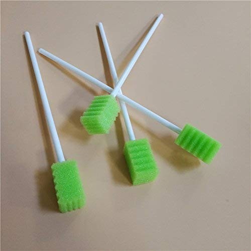 Disposable Dentifrice Mouth Cleaning Swabs - 250 Individually Wrapped, Green