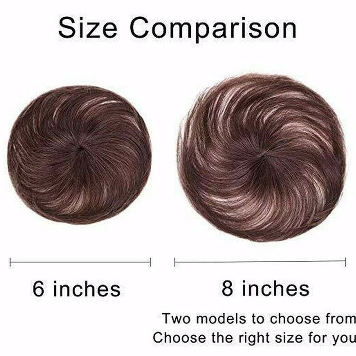 Women Human Hair Topper Clip-In Hairpiece for Thinning Hair - Multiple Colors & Lengths