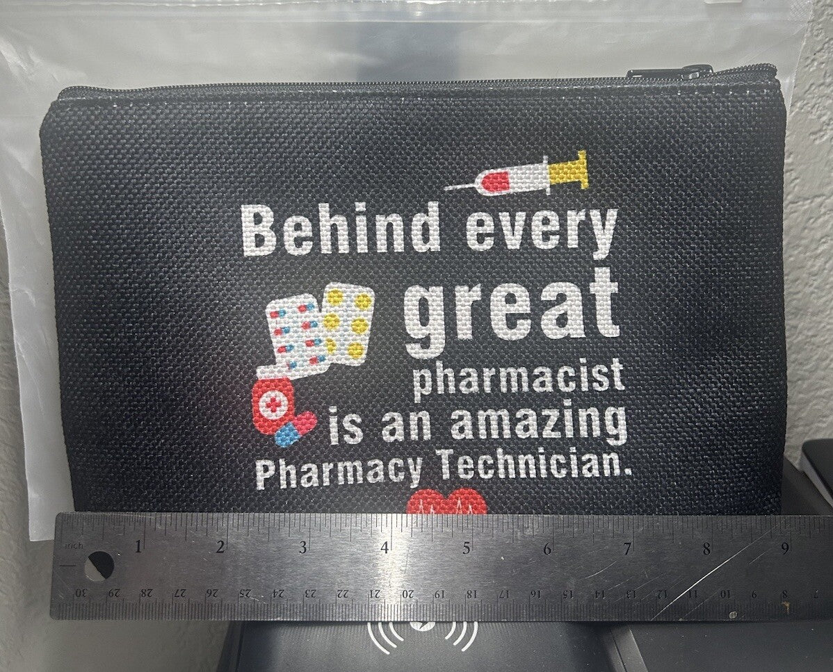 Pharmacy Technician Gift Makeup Bag - Pharmacist Gift Cosmetic Organizer