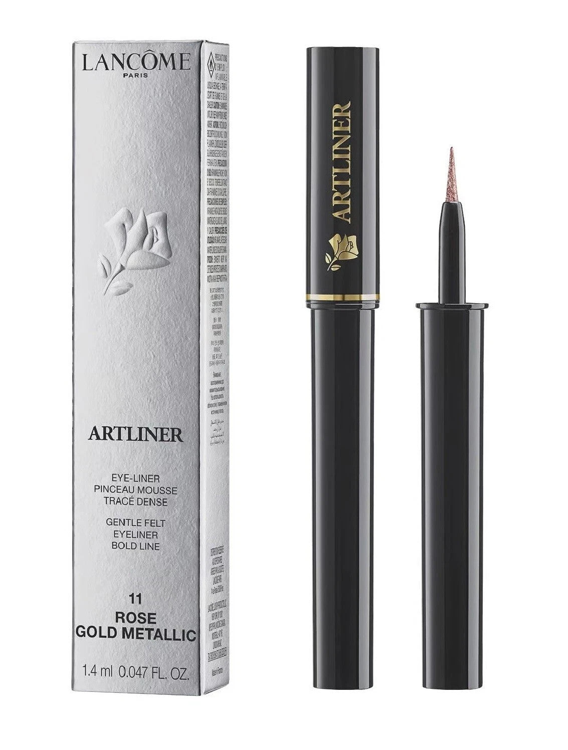 Lancôme Artliner Felt Eyeliner Bold Line 11 Rose Gold Metallic - New