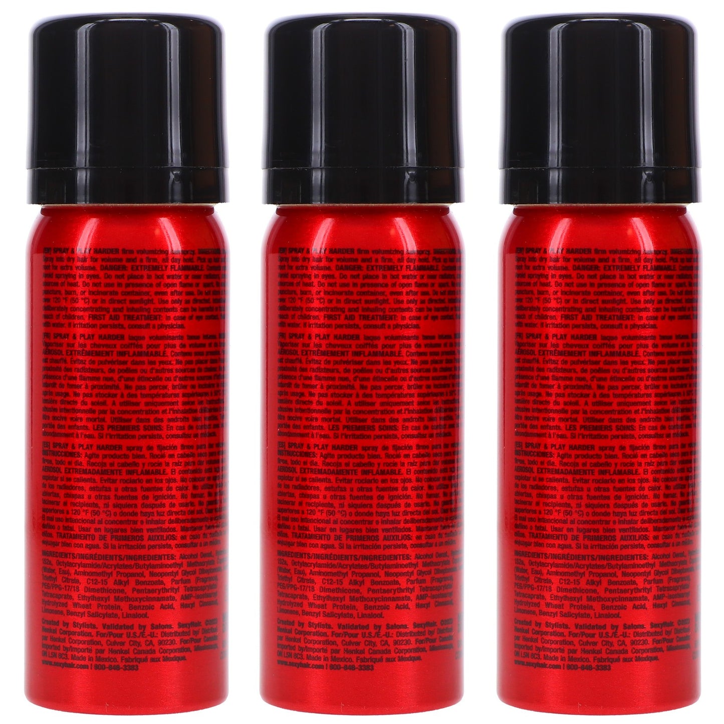 Volumizing Hair Spray - Firm Hold, Humidity-Resistant, 3 Pack, 1.5 oz