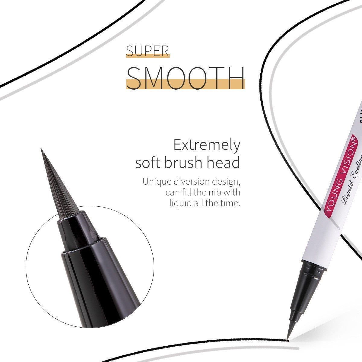 Liquid Eyeliner Set Matte Waterproof Smudge-Proof Long Lasting Eye Makeup 5 Pieces