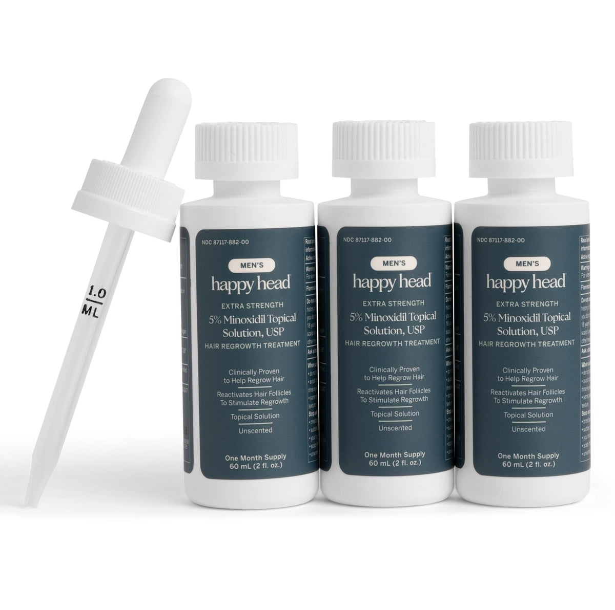 Minoxidil 5% Topical Hair Serum 0.67 Fl Oz - Pack of 3