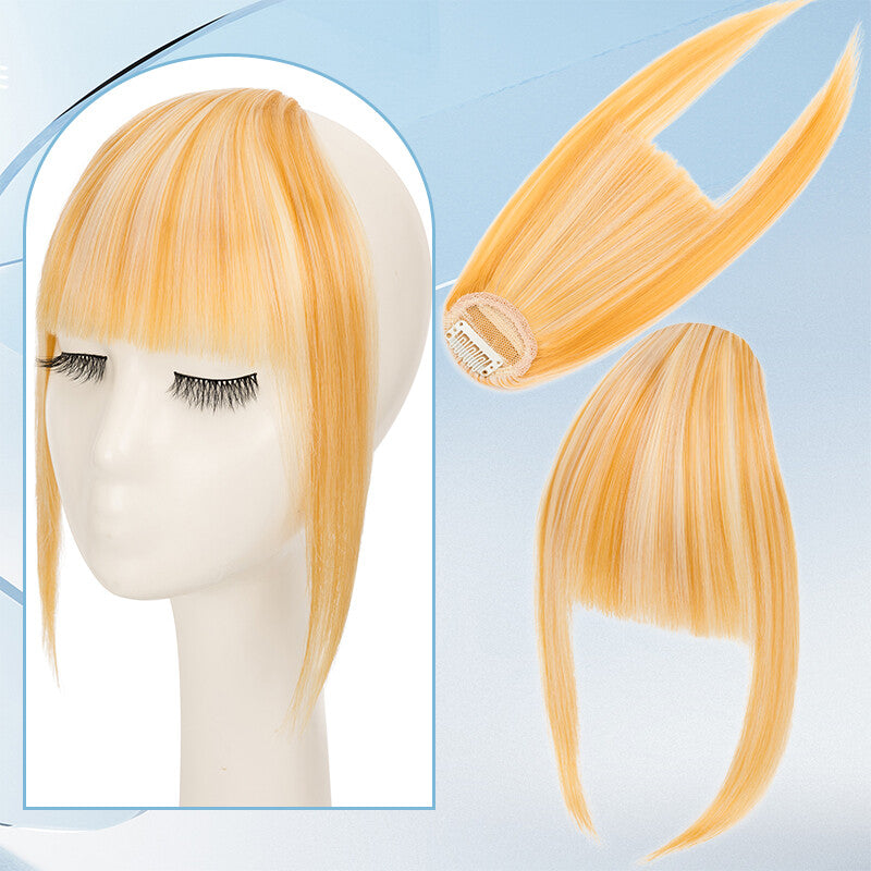Clip-In Thin Neat Bangs Hairpiece for Front Fringe Hair Extensions
