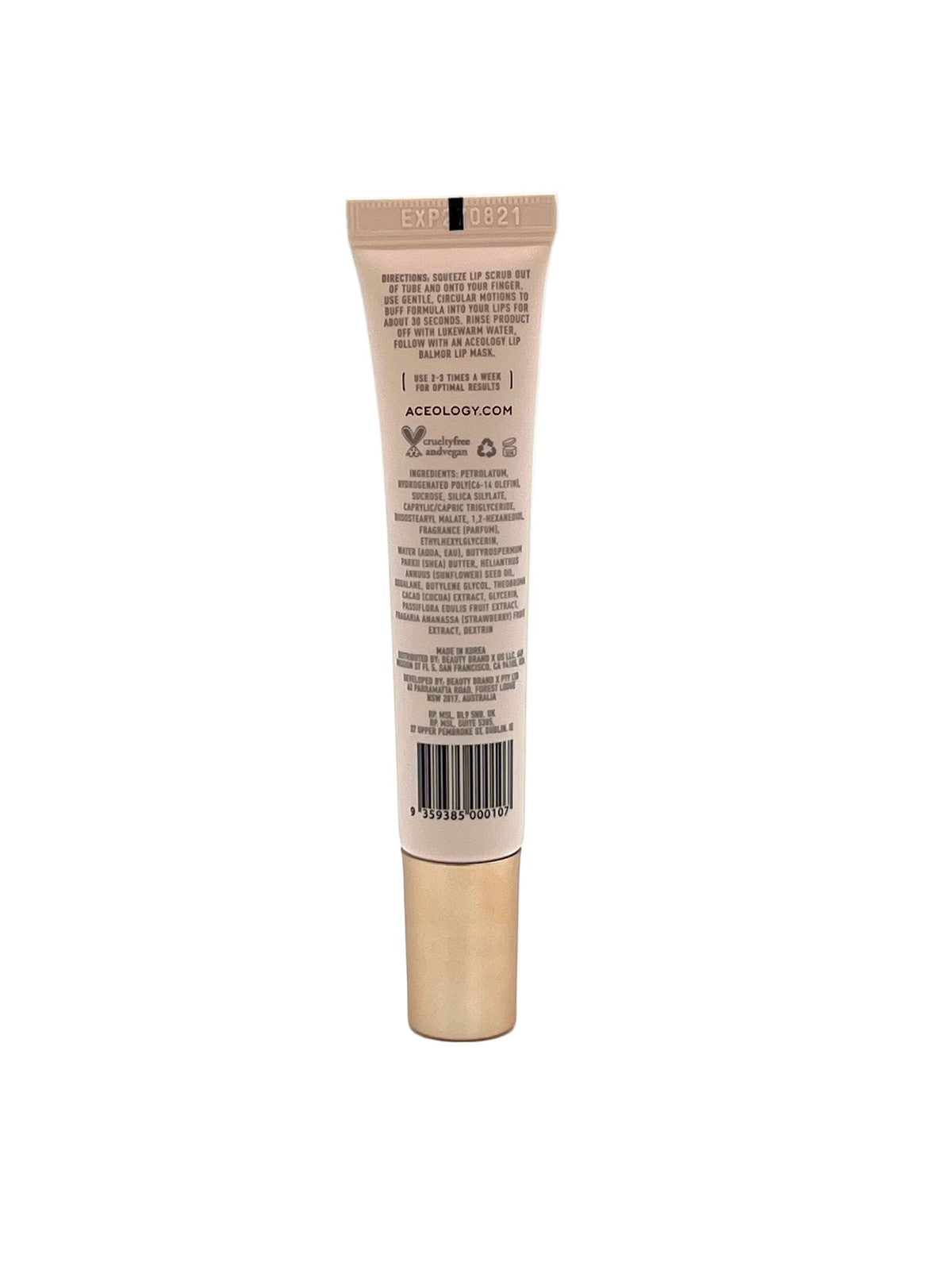 Lip Scrub with Passionfruit - Full Size 0.5 oz, Exfoliating Lip Treatment