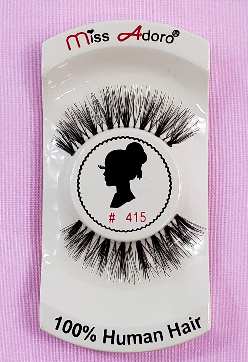 False Eyelashes 12 Pack Natural Touch Human Hair #415 Lightweight & Handmade