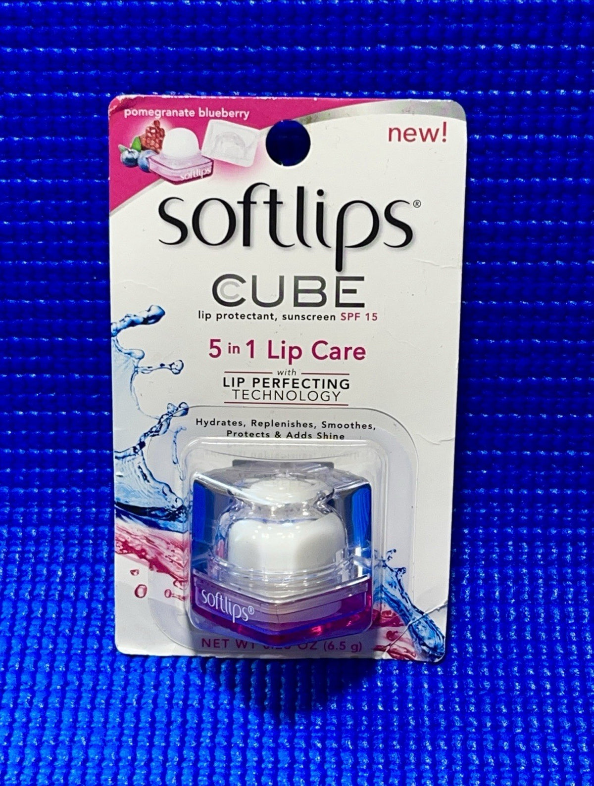 Softlips Cube 5-in-1 Lip Care Pomegranate Blueberry Discontinued Collectible