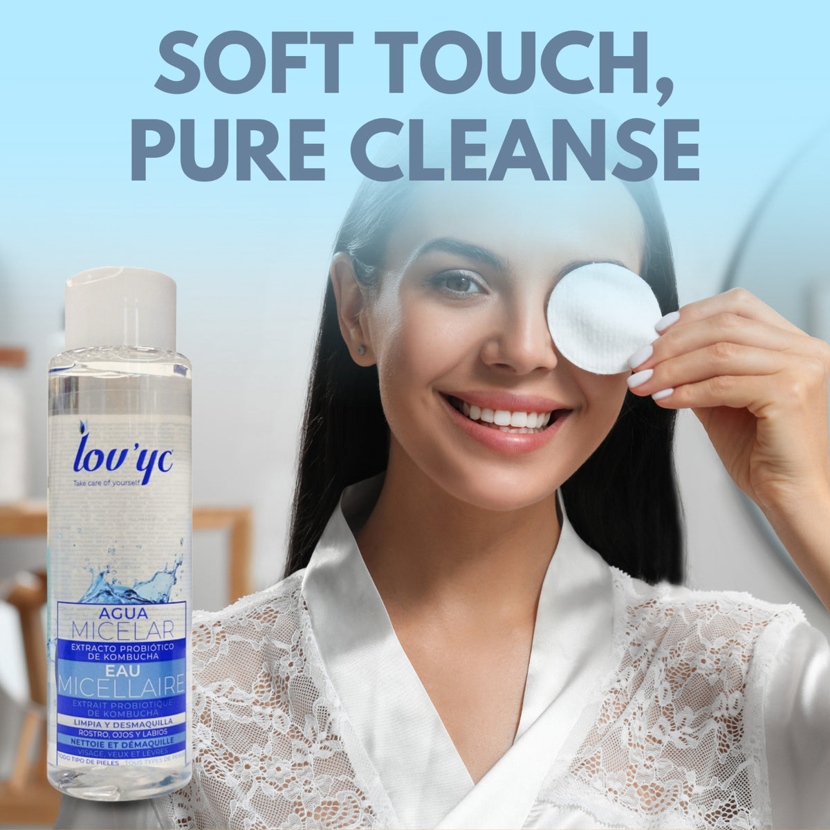 Micellar Water with Kombucha Extract – Gentle Facial & Eye Cleanser for All Skin Types