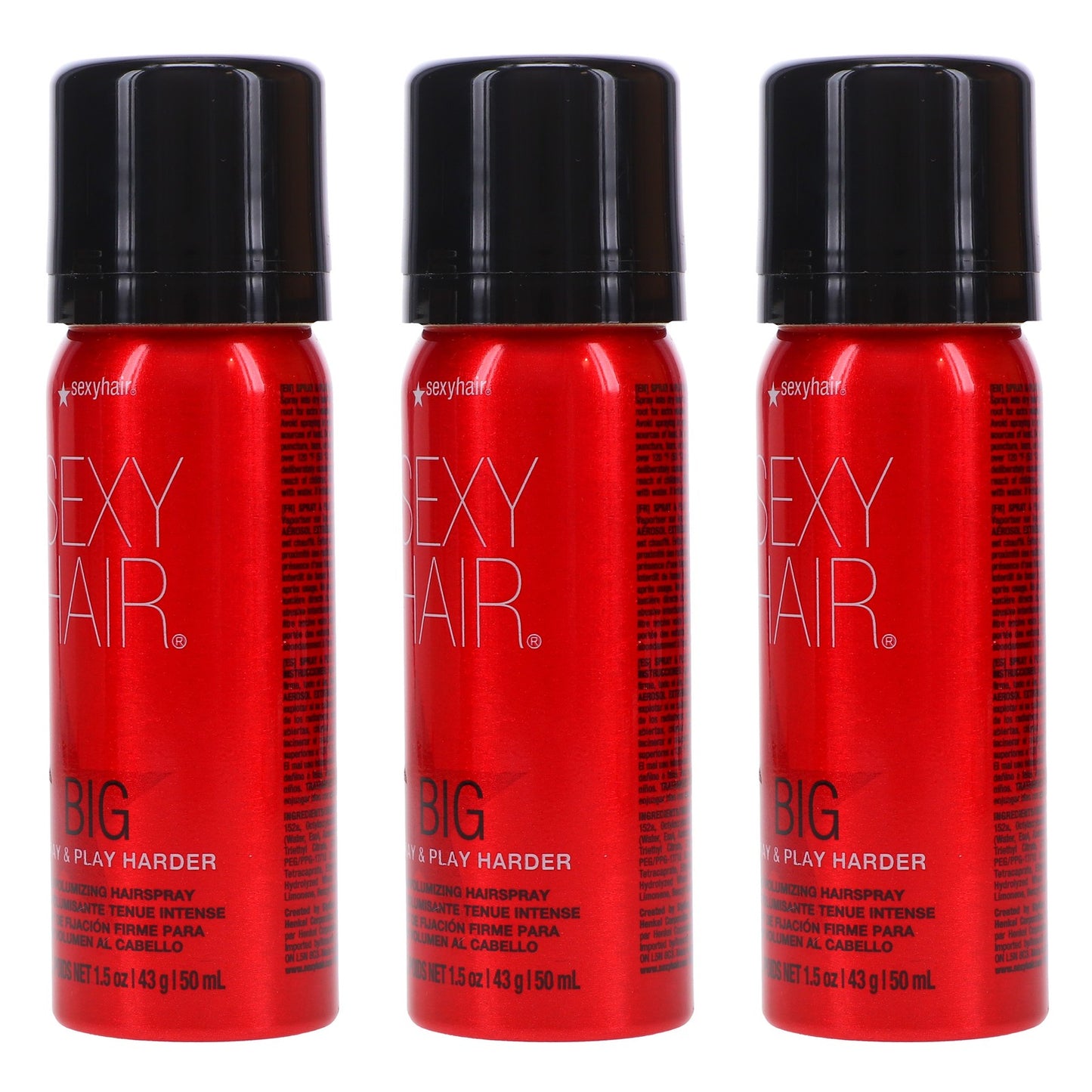 Volumizing Hair Spray - Firm Hold, Humidity-Resistant, 3 Pack, 1.5 oz