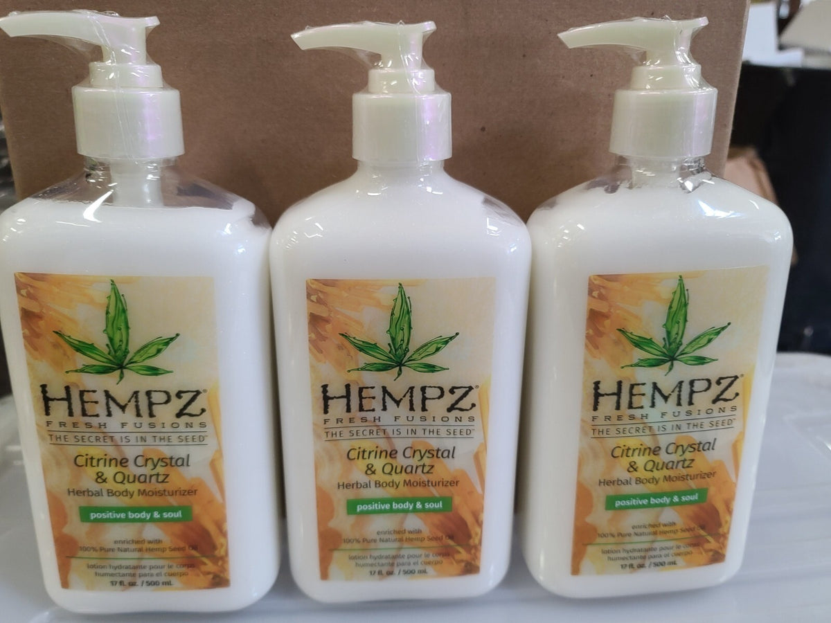 Hempz Citrine Crystal & Quartz Moisturizer 17 oz - 3 Pack
