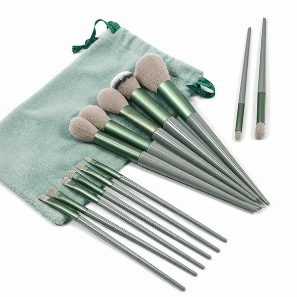 13-Piece Professional Makeup Brush Set for Face & Eyes