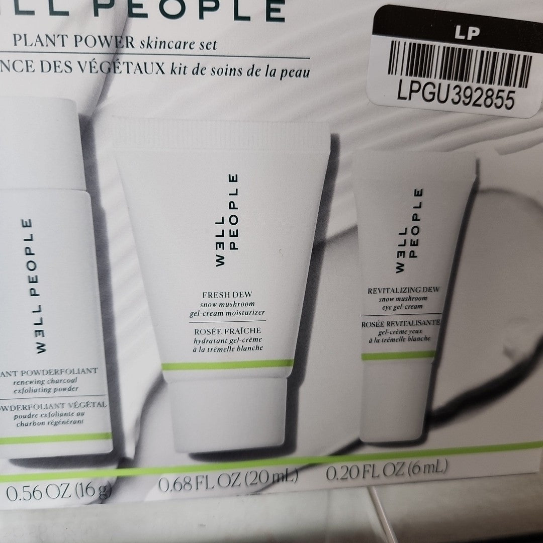 Well People Plant Power Skincare Set - Cleanser, Exfoliant, Moisturizer, Eye Cream