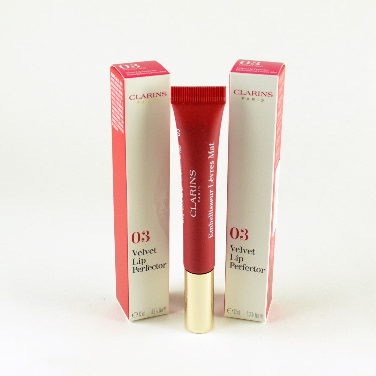 Clarins Lip Perfector Set - Velvet Red, 2 x 0.35 Oz Lip Gloss