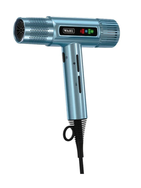 Professional Hair Dryer Light Blue - Quiet, High Power Salon Styling Tool