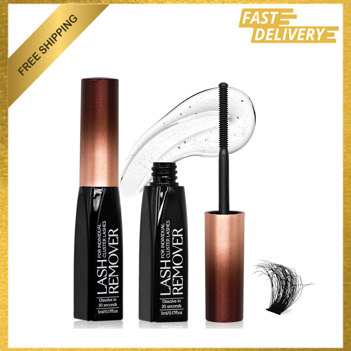 Eyelash Glue Remover for Strip and Cluster Lashes - Gentle, Easy to Use