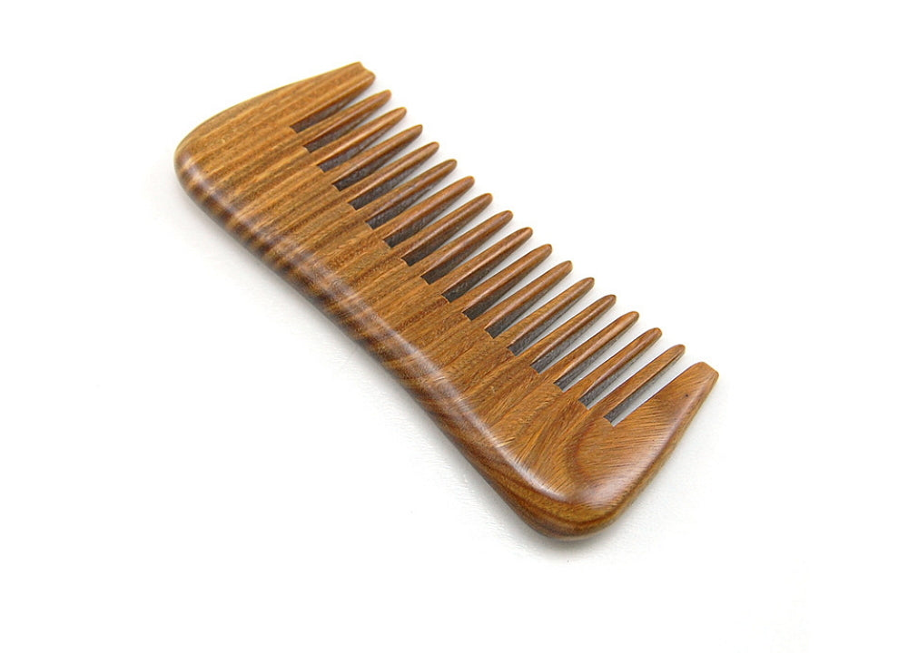 Natural Wooden Pocket Comb for Hair and Beard - Anti-Static & Portable Grooming Tool