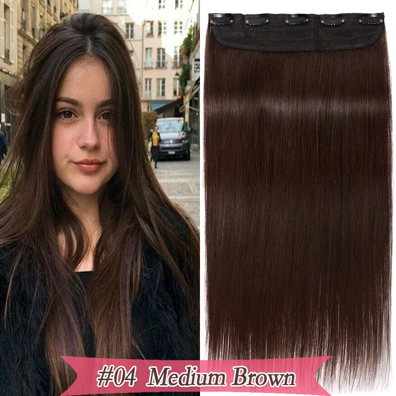 Remy Human Hair Clip-In Extensions 3/4 Full Head Natural Styles 16-20 Inches