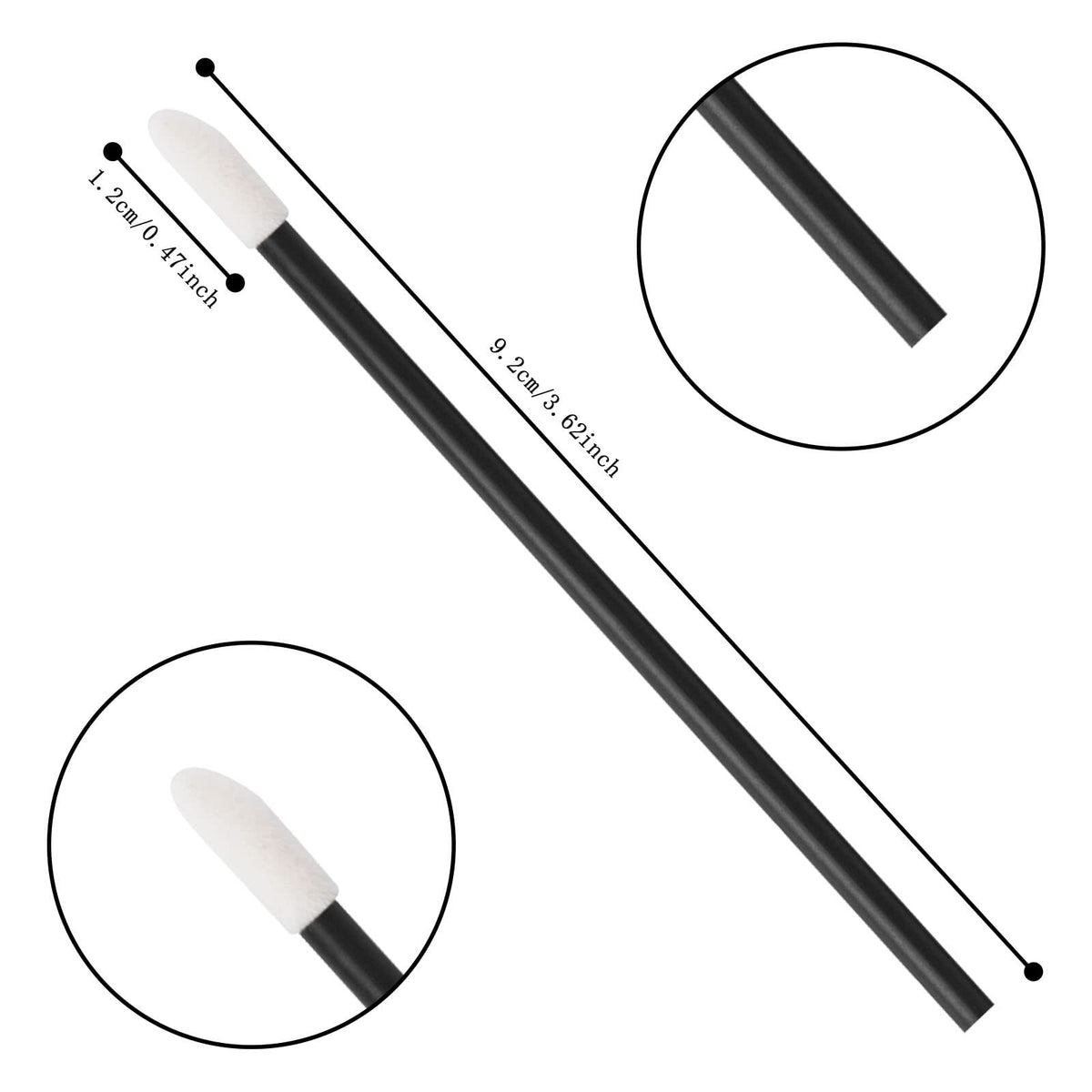 Disposable Lip Wands Applicators for Lipstick & Lip Gloss - 500 Pack