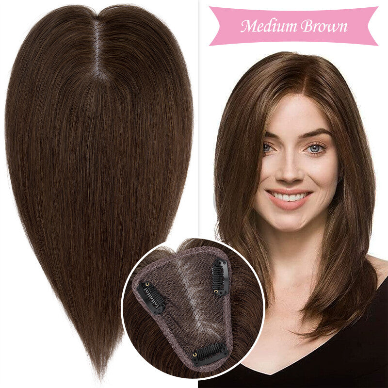 Clip-In Remy Human Hair Topper for Women with Thinning Hair