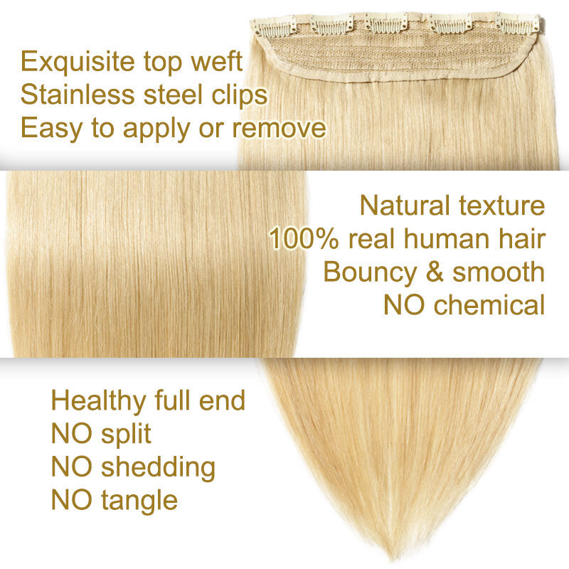 Remy Human Hair Clip-In Extensions - Full Head Thick 24 Inch Variety