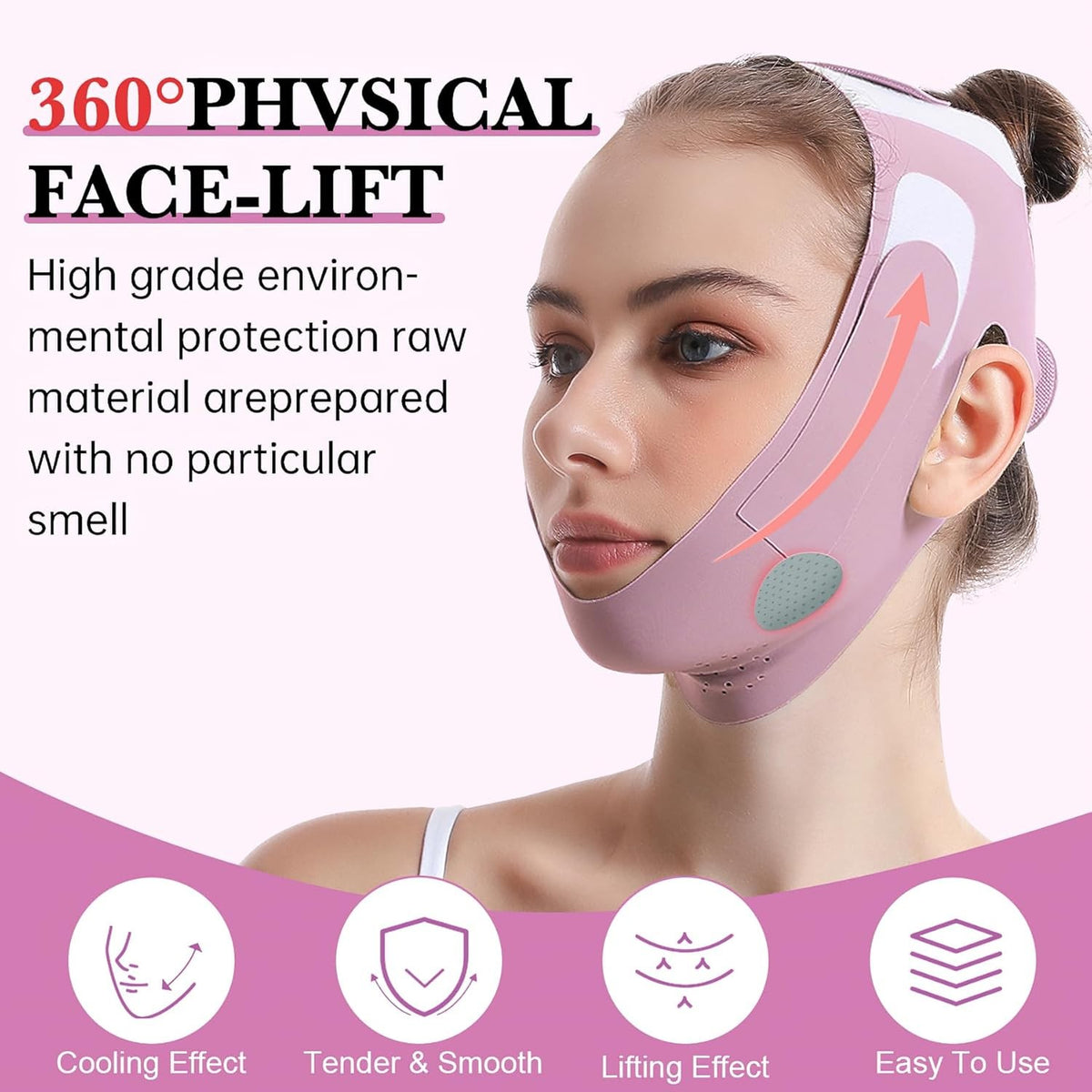 Adjustable Chin Strap for Sleeping & Face Shaping - V Line Jaw Lifter