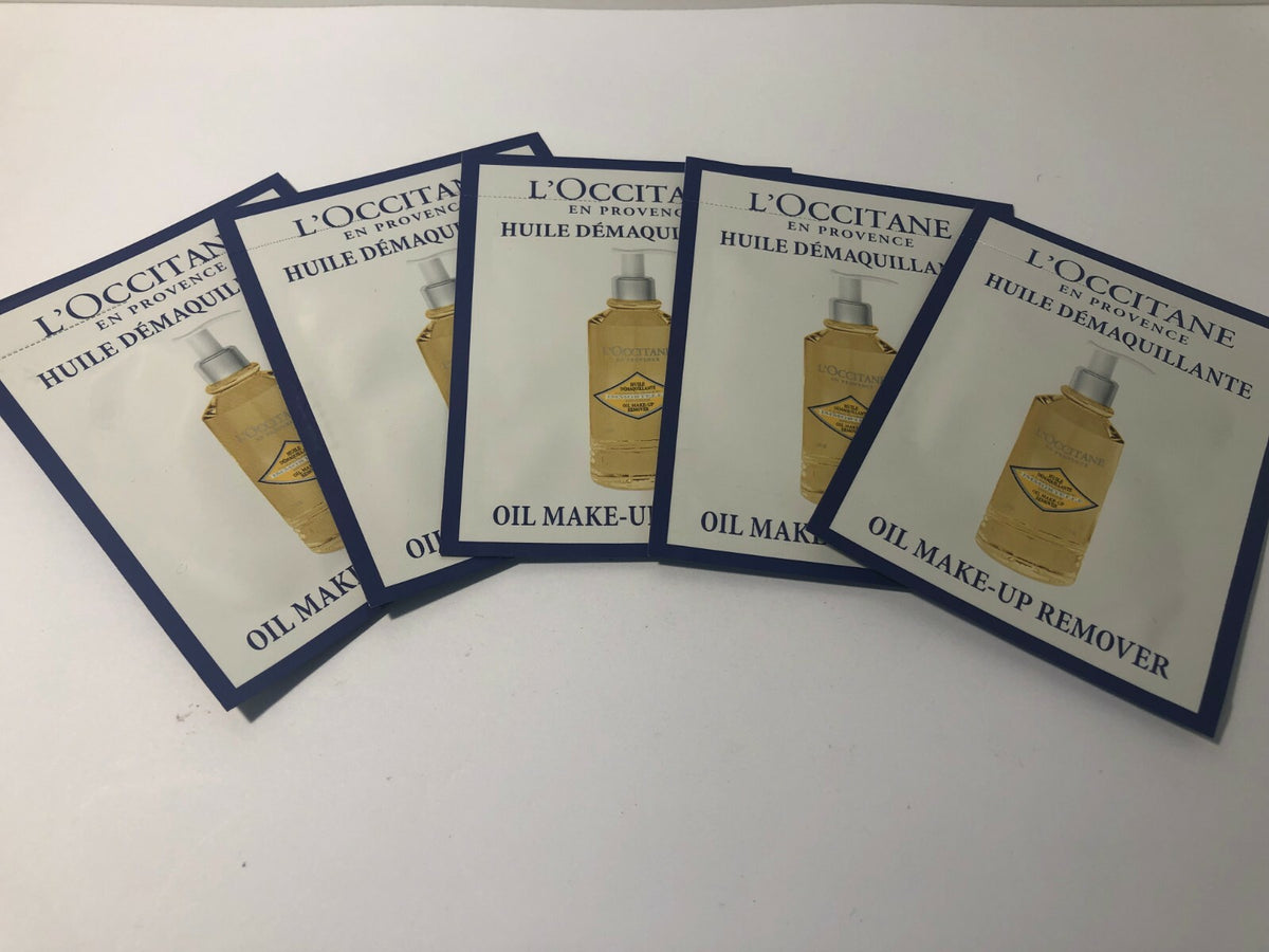 L'OCCITANE En Provence Makeup Remover Oil - 5 Pack, 0.06 Oz Each