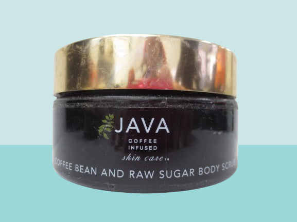Coffee Infused Body Scrub with Raw Sugar - 8 oz Exfoliating Skin Care