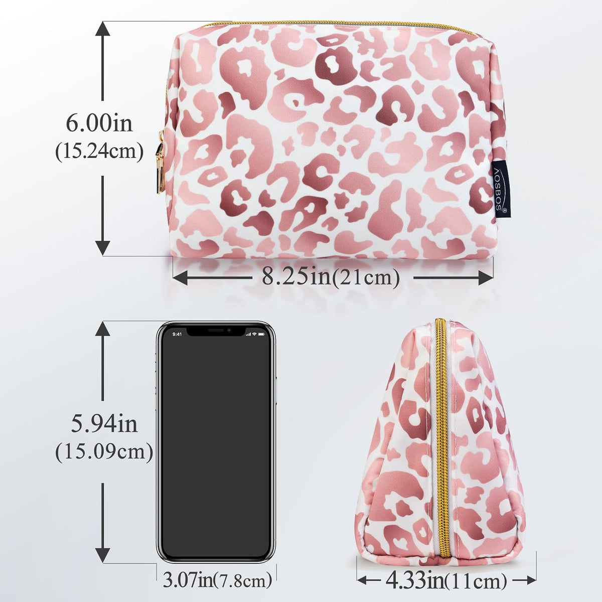 Travel Makeup Pouch Waterproof Cosmetic Bag for Women - Small & Portable