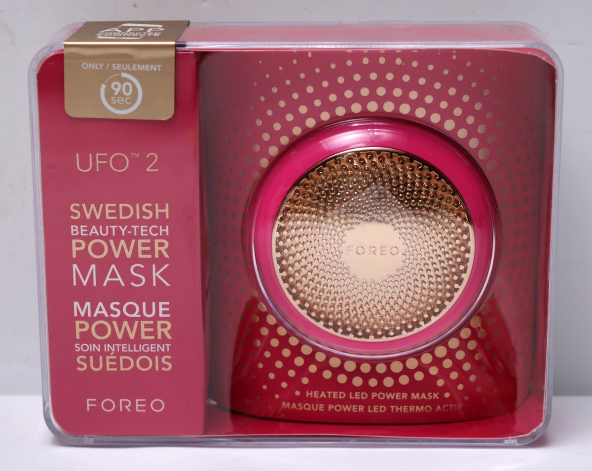 Heated LED Light Therapy Mask for Skin Rejuvenation - Fuchsia