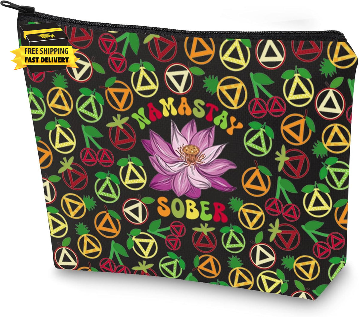 Sober Recovery Makeup Cosmetic Bag for Women - 12 Step Sobriety Gift