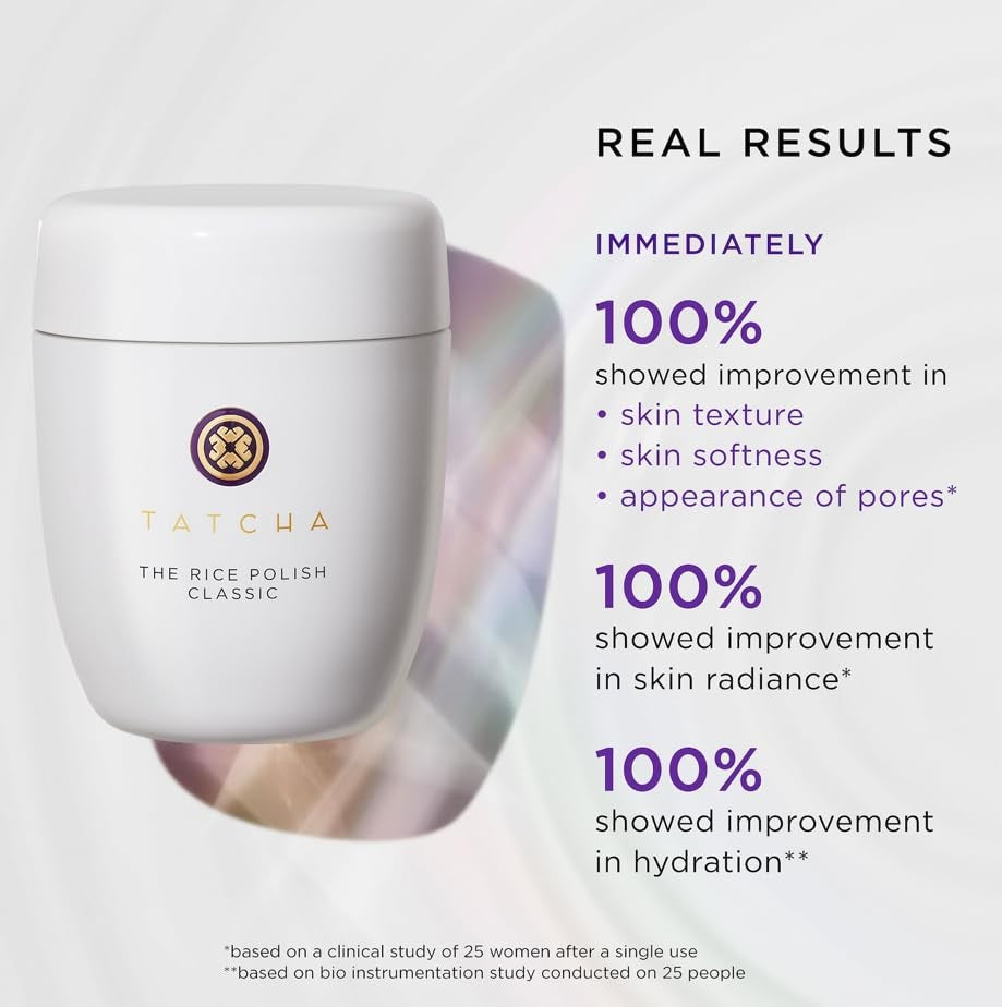Tatcha The Rice Polish Classic Non-Abrasive Exfoliator Dry Skin 2.1 oz