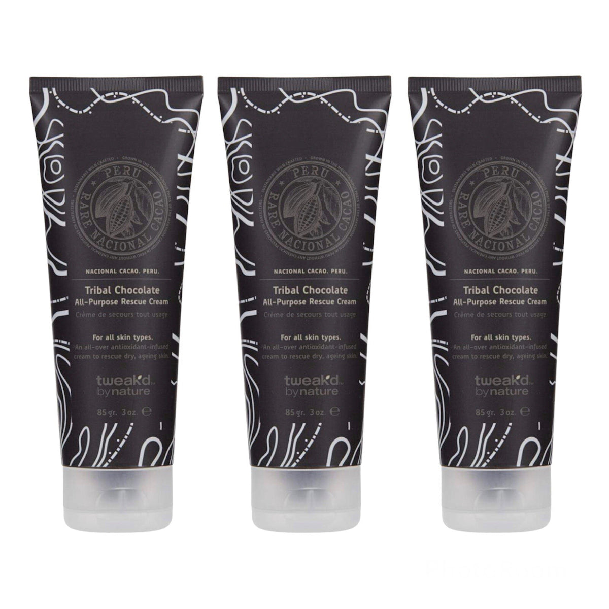 3 PACK Tweak’d Restore All Purpose Rescue Cream Tribal Chocolate oz