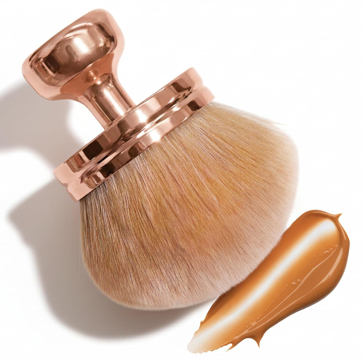 Self Tanner Brush - Round Dome Applicator for Face & Body, Soft Synthetic Bristles