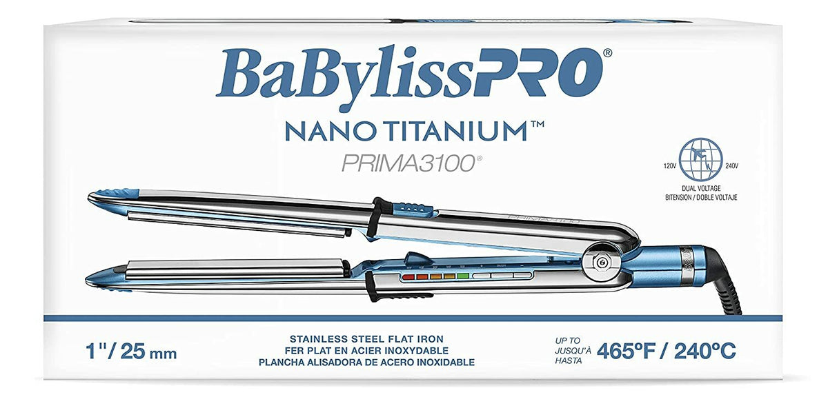 Nano Titanium Flat Iron 1 Inch Hair Straightener & Curler - Ionic Styling Tool