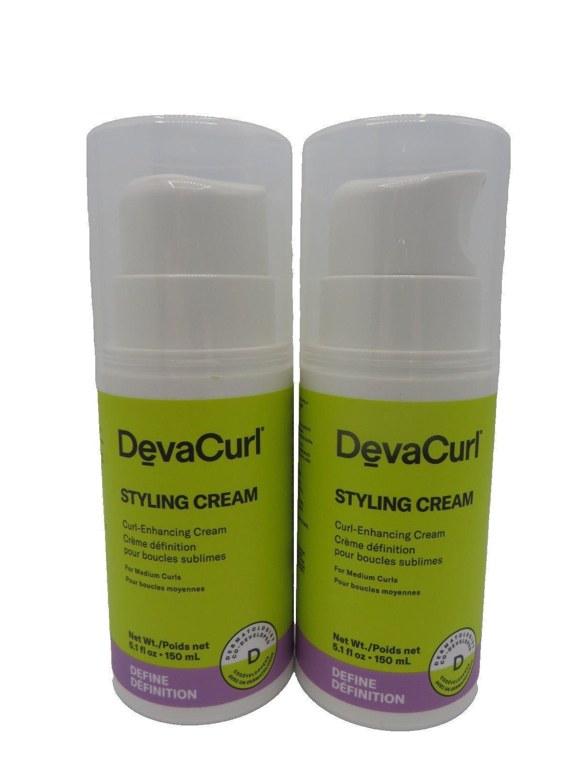 Curl Styling Cream for Medium Curls - Defining & Enhancing - 2 Pack 5.1 oz