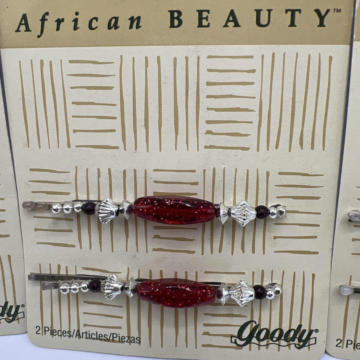 Vintage 1990s Goody African Beauty Bobby Pins Jeweled Hair Clips Lot