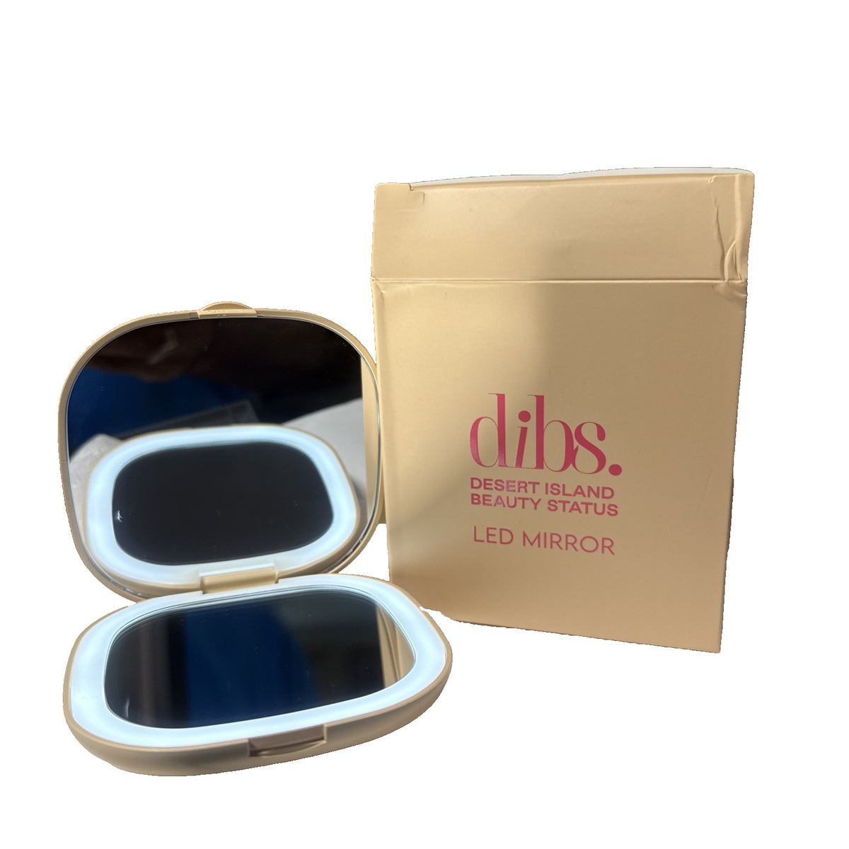 LED Compact Makeup Mirror with Bright Light - Dibs Beauty