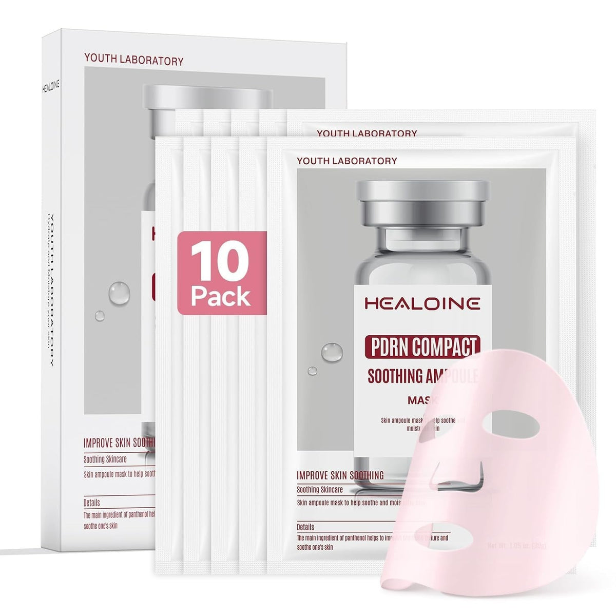 PDRN Soothing Ampoule Mask Sheet - 10 Pack