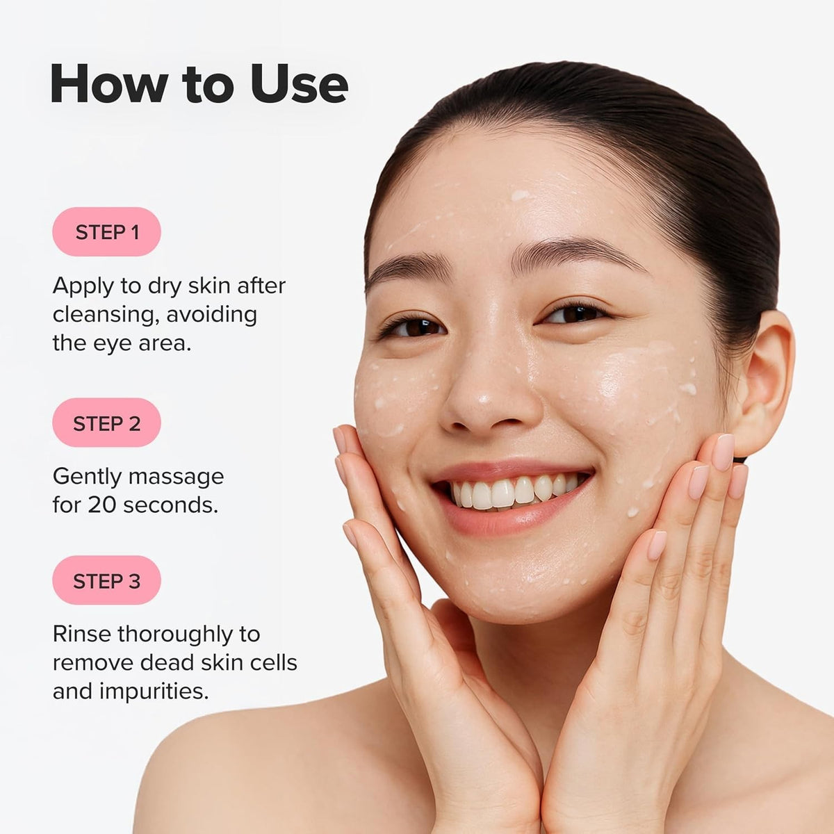 Exfoliating Face & Body Gel with Prunus Mume Flower - Gentle Korean Skin Care