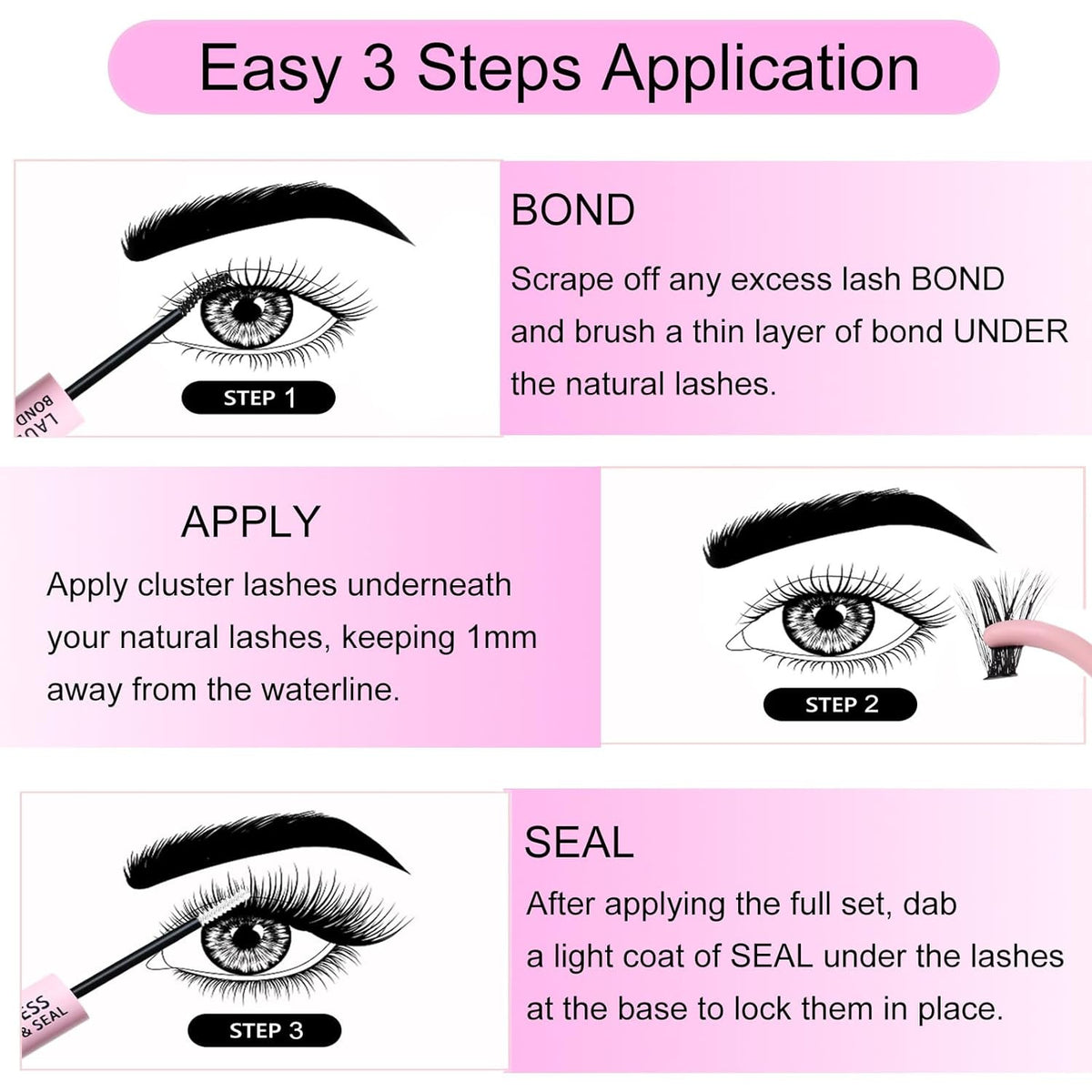 Waterproof Lash Bond and Seal Mascara for Eyelash Extensions - 5ml