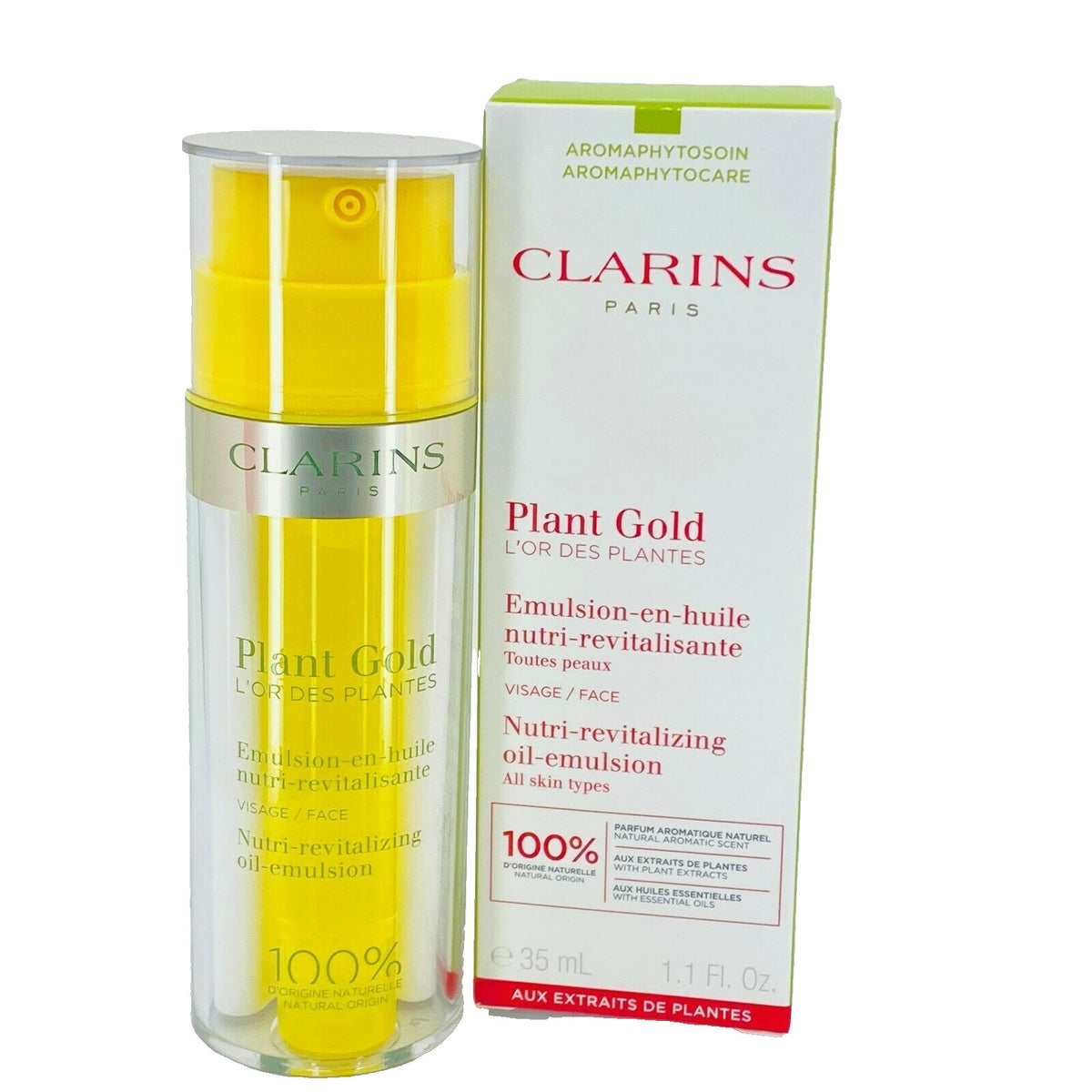 Clarins Plant Gold Nutri Revitalizing Face Oil Emulsion 1.1 oz New