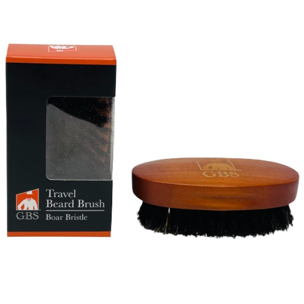 Men's Boar Bristle Beard Grooming Brush with Wooden Handle