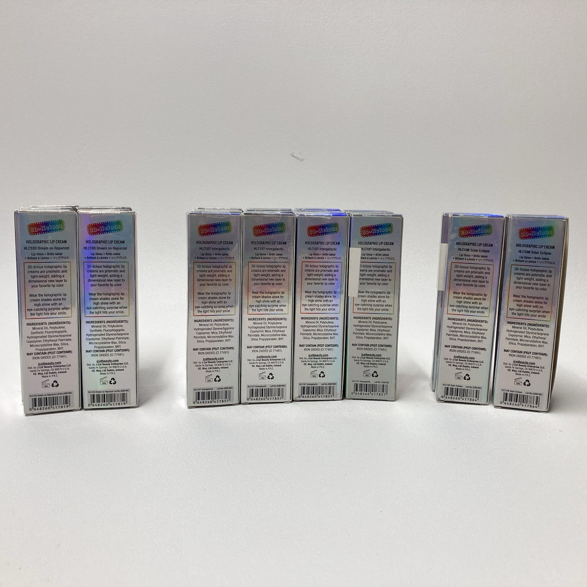 27-Piece Lip Gloss Set - Holographic, Cream, 6ml Each, Multiple Colors